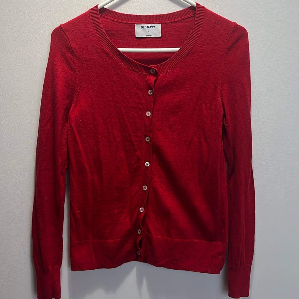Old Navy Cardigan Red Sz XS